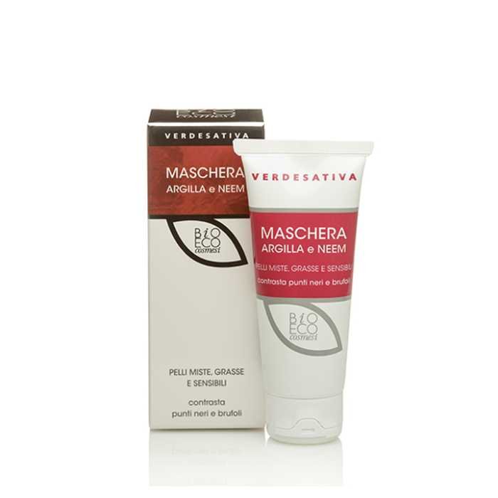 Maschera argilla e neem VERDESATIVA